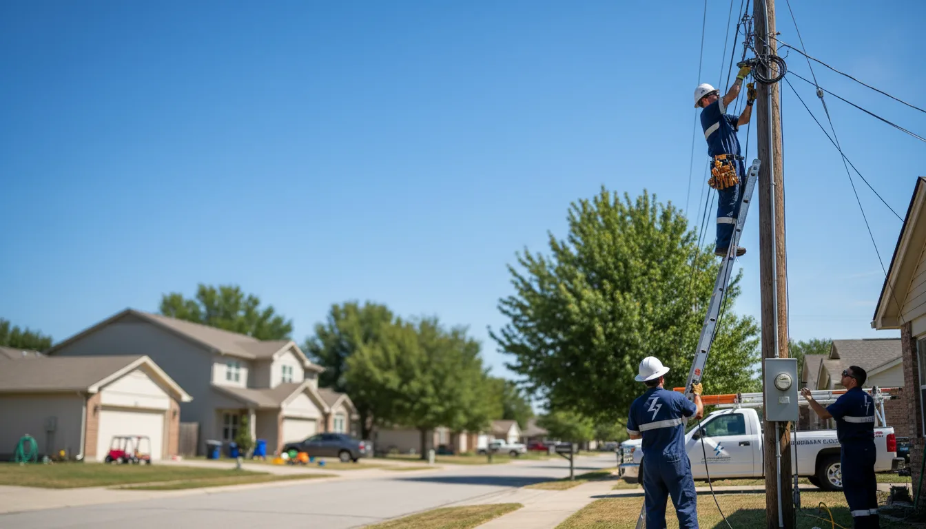 Residential electrician providing installation services in Medanales, NM